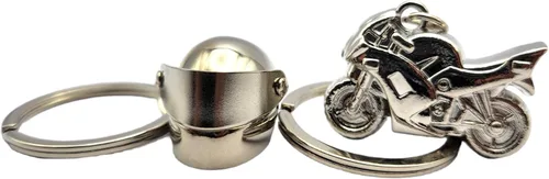 Vista 4 de Llavero de metal para motocicleta, regalo para entusiastas de la bicicleta