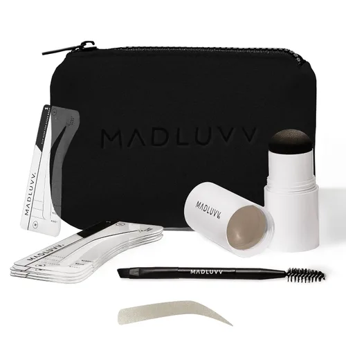 Vista 13 de MADLUVV Kit de Sello para Cejas con Plantillas de Cejas – Fácil Moldeador de Cejas para Cejas de Aspecto Natural – Popular Kit de Plantillas de 0.5