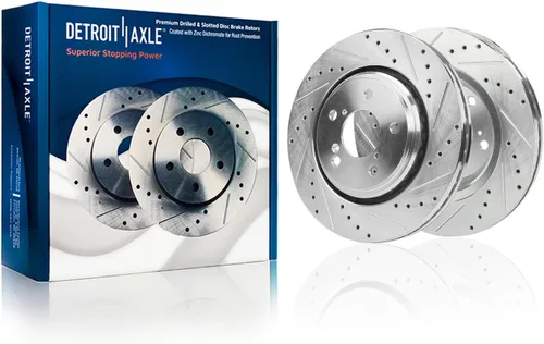Vista 183 de Detroit Axle - Rotores de freno delantero para 04-13 Mazda 3 Rotores de frenos de disco 06-15 Mazda 5 Reemplazo: Rotor regular delantero de 11.81