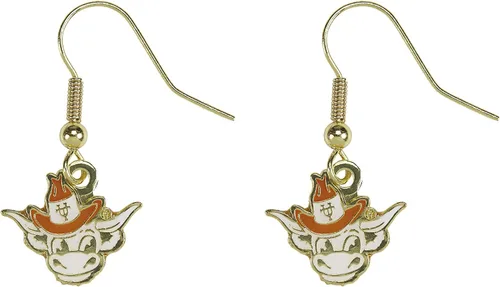 Vista 5 de aminco NCAA - Aretes colgantes con logotipo de la NCAA para mujer Georgia Tech Yellow Jackets