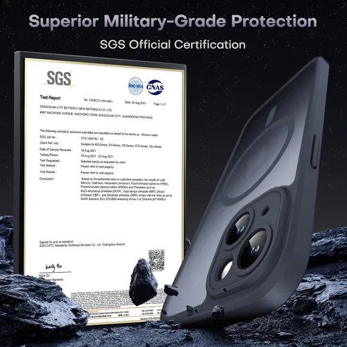 Vista 488 de TOCOL Funda para iPhone 11, compatible con Magsafe, protección completa de cámara, imanes integrados, protección contra caídas, funda translúcida