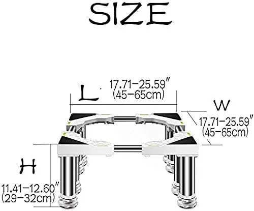 Vista 2 de Base de soporte para lavadora para nevera, estante alto, multifuncional, ajustable, soporte para lavadora y secadora, longitud de pedestal