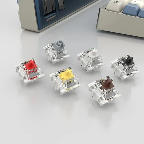 Vista 7 de Gateron - Interruptores G Yellow Pro 3.0 de 5 pines prelubricados RGB SMD lineales para teclado mecánico
