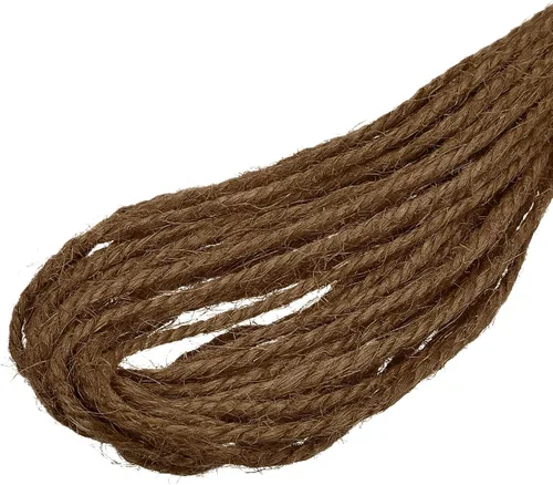 Vista 3 de MECCANIXITY Cuerda de yute de 33 pies de 0.079 in, cuerda de yute, cuerda de yute natural para manualidades, jardinería, agrupación, decoración