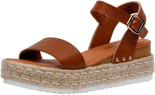 Vista 2 de CUSHIONAIRE Melissa - Sandalias de cuña tipo alpargata para mujer