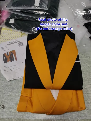 Vista 3 de Trajes formales para hombres de boda Slim Fit 3 piezas vestido de negocios elegante fiesta chaqueta chaleco y pantalones JXZ006