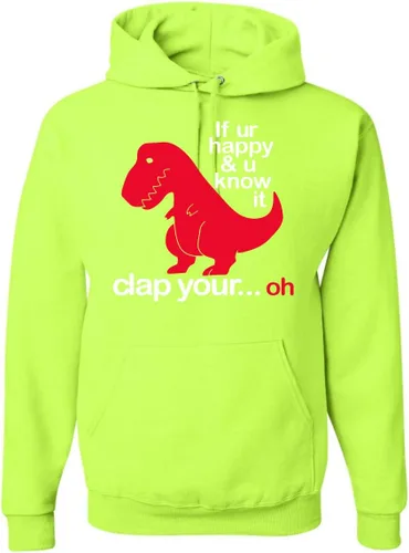 Vista 20 de Wild Bobby Sudadera con capucha unisex con estampado "If You're Happy and You Know it" de Dinausor