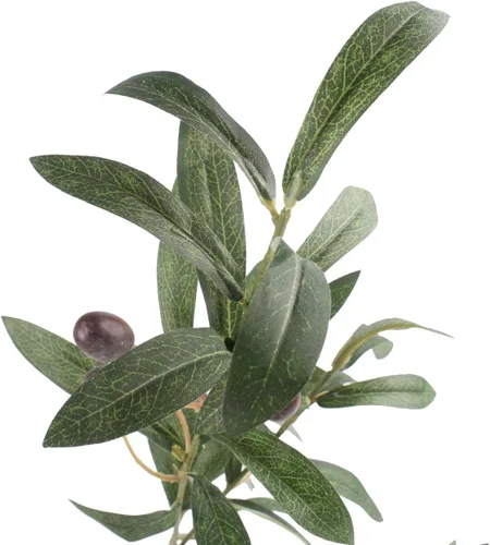 Vista 5 de Ramas de olivo artificiales para jarrones, tallos de relleno falsos, ramita de vegetación de seda para centros de mesa, decoración, 2 piezas de 28