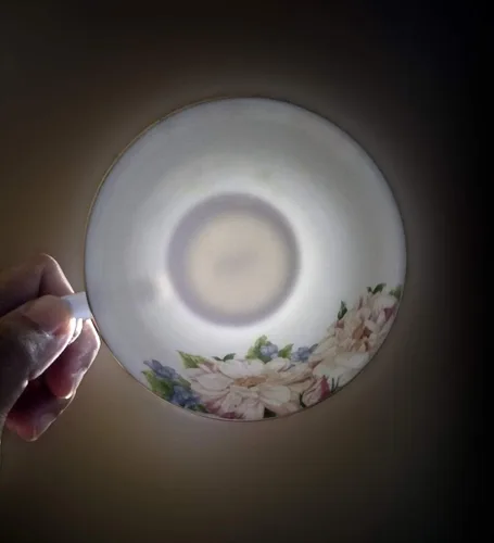 Vista 5 de Taza de té azul, juego de taza de té floral y platillo, juego de té de porcelana de hueso, taza de café, juego de té