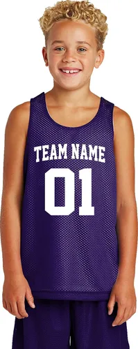 Vista 18 de Custom Basketball Jersey Youth Sizes Add Your Team, Name, & Number Unisex
