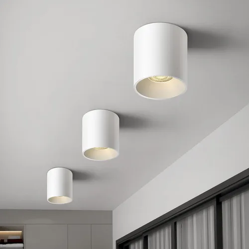 Vista 11 de OKELI Lámpara de Techo LED Moderna de Montaje al Ras COB 20W 4000K Luces de Techo Cilíndricas, Lámparas de Iluminación Regulables para Pasillo