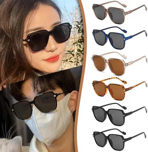 Vista 4 de Gafas de sol polarizadas plegables para mujer, modernas, fáciles de llevar, clásicas, con forma redonda, marco cuadrado, antirreflejos, gafas de sol
