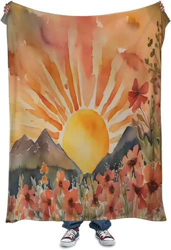Vista 9 de Manta moderna abstracta de color negro y beige, manta bohemia de franela de doble cara, adecuada para adultos y niños en el sofá, automóvil, siesta
