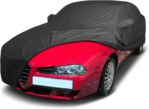 Vista 57 de iCarCover Funda de automóvil personalizada de alta calidad para Alfa Romeo 147 2002-2007, resistente, impermeable, para todo tipo de clima, lluvia