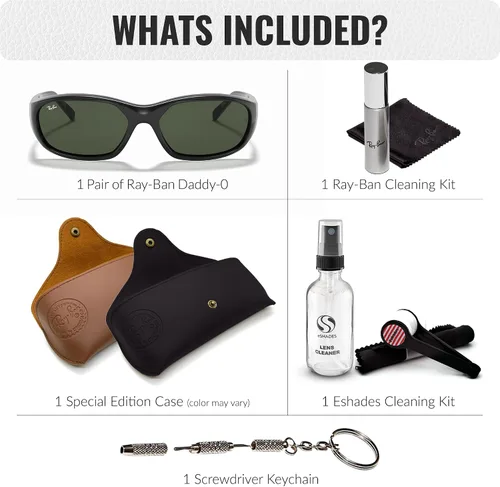 Vista 2 de Ray-Ban RB2016 DADDY-O Rectangle Shaped Sunglasses for Men & Women with Official RAYBAN Eyewear Kit