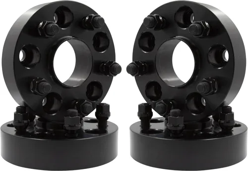 Vista 14 de Wheel Accessories Parts 2 adaptadores de espaciadores de rueda centrados en buje 5 en 4.724 in 0.197x4.724 in 1.00" de grosor 0.551 in 1.50