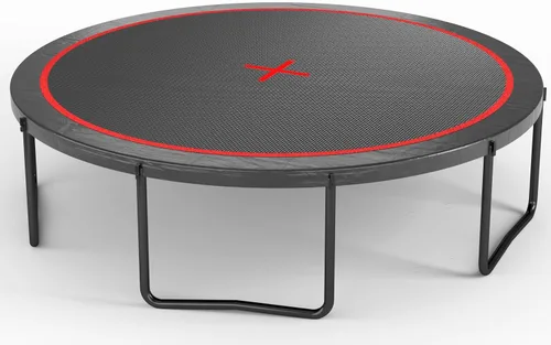 Vista 3 de SkyBound Trampolín con postes acolchados de seguridad curvos – Trampolines grandes aprobados por ASTM para exteriores para niños y adultos
