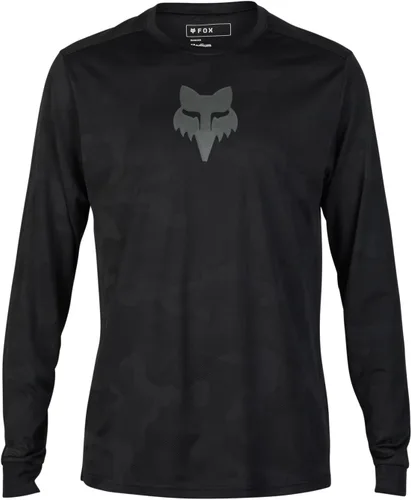Vista 3 de Fox Racing Jersey Ranger Tru Dri LS para bicicleta de montaña para hombre Negro