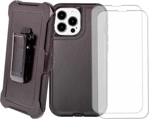 Vista 10 de Funda para iPhone 13 Mini (5.4 pulgadas) con 2 protectores de pantalla Resistente de cuerpo completo de grado militar protección contra caídas