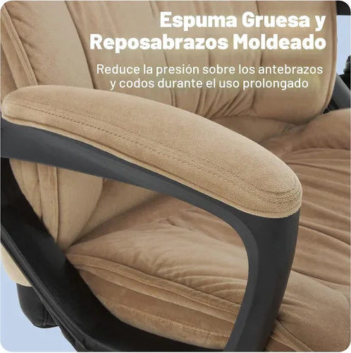 Vista 8 de Serta® Hannah Silla ejecutiva para oficina en casa, ergonómica de respaldo medio con soporte lumbar, cojín de asiento firme, almohadas corporales