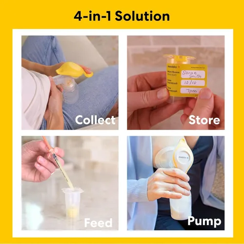 Vista 3 de Medela Kit de recolección y alimentación de calostro, incluye colectores de calostro y jeringas de alimentación oral, recoge, almacena y alimenta