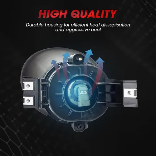 Vista 6 de Conjunto de luces antiniebla de repuesto para 2002-2008 Ram 1500, 2003-2009 Ram 2500, 2003-2010 Ram 3500 camioneta pickup, 2005-2006 Durango