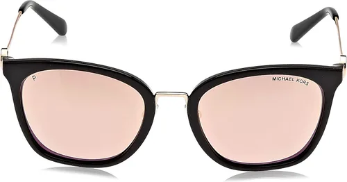 Vista 2 de Michael Kors MK2064-3005N0 - Lentes de sol LUGANO NEGRO con espejo de oro rosa, 2.087in
