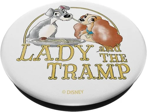 Vista 2 de Disney PopSockets de retrato simple de espagueti de Lady And The Tramp: agarre intercambiable para teléfonos y tabletas