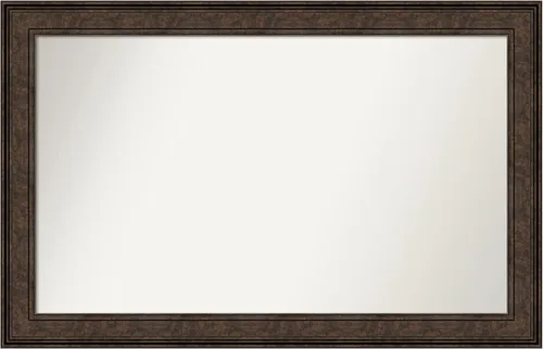 Vista 540 de Amanti Art Espejo de pared personalizado no biselado (25 x 25 pulgadas), marco de bronce acentuado, varios tamaños personalizados, espejo de baño