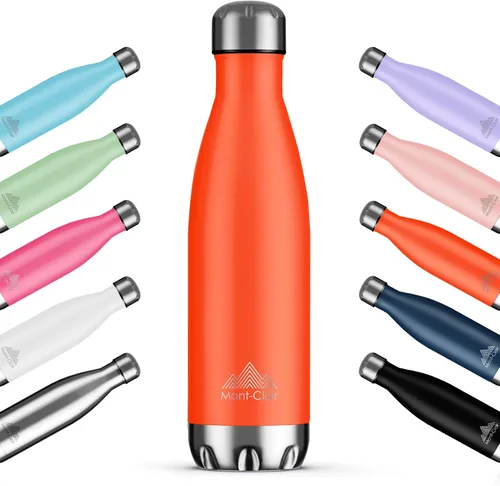 Vista 12 de Mont-Clair H2O - Botella de agua de acero inoxidable aislada al vacío, sin BPA, botella de bebidas frías 12 horas y calientes las 24 horas, metal