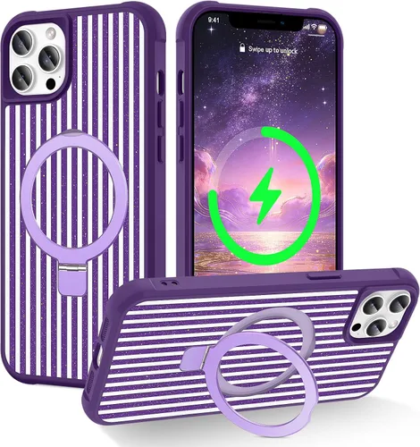 Vista 20 de CHAOFEnG Funda compatible con iPhone 11 Pro Max con soporte, color negro Fundas delgadas de grado militar para iPhone 11 Pro Max con soporte