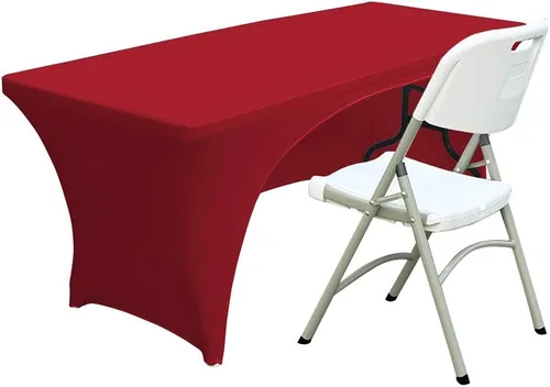 Vista 12 de ABCCANOPY - Mantel elástico de 1,2 m para mesa, ajustado, con parte trasera abierta, lavable, salvamanteles para mesas rectangulares, color negro