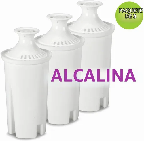 Vista 2 de Vitev Filtro de repuesto de agua alcalina, compatible con jarra Brita (paquete de 3)