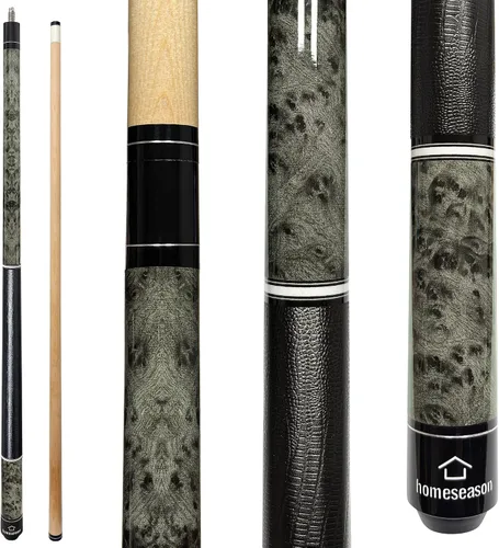 Vista 9 de HomeSeason 58 inch Pool Cue Stick 13mm Tip Billiard Cue Sticks, Perfect for Precision Play, Low Deflection Pool Cue for Enhanced Accuracy