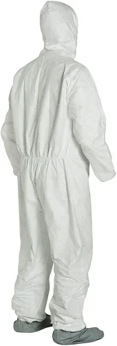 Vista 6 de DuPont Tyvek 400 TY122S Buzo de seguridad desechable, con protector de botas, XL, paquete de 25