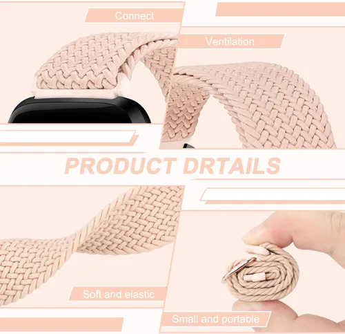Vista 3 de Paquete de 6 correas elásticas ajustables para reloj compatibles con Fitbit Versa/Fitbit Versa Lite/Fitbit Versa 2 para mujeres y hombres, correa