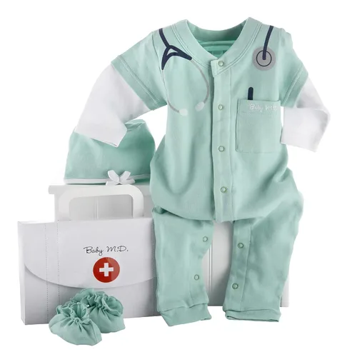 Vista 2 de Canastilla con set de regalo Baby Aspen Big Dreamzzz, 0-6 meses, Verde