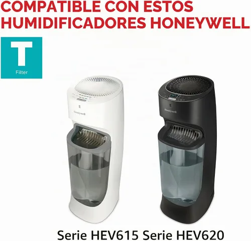 Vista 7 de Honeywell HFT600PF1 Filtro de Mecha de Repuesto T, 1 paquete, Blanco