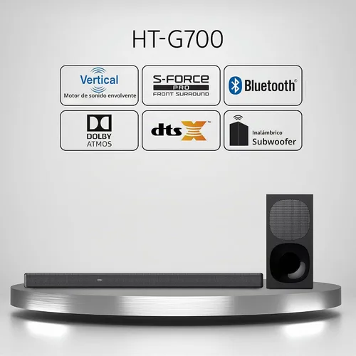 Vista 2 de [Usado] Sony HT-G700: Barra de sonido Dolby Atmos/DTS:X de 3.1 canales con tecnología Bluetooth, color negro