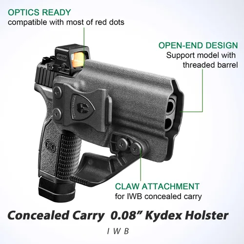 Vista 3 de WARRIORLAND IWB Funda Kydex, Select Fit Springfield XD MOD.3, Canik Mete MC9, Taurus GX2/G2C/G3C/G3, 1911, FN Reflex, HK VP9, Ruger Security 380