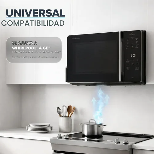 Vista 5 de Filtro de grasa para microondas compatible con microondas Whirlpool y GE, paquete de 2 unidades de aproximadamente 13 x 6 pulgadas