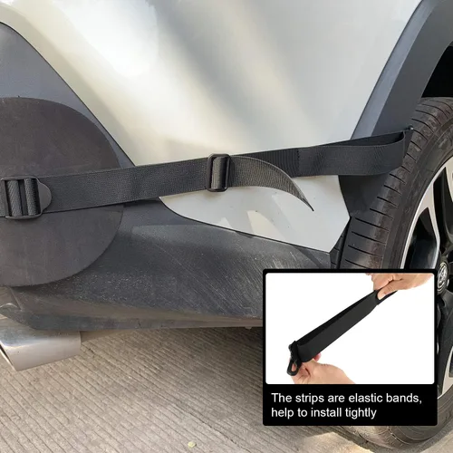Vista 4 de Protector de parachoques universal para automóvil, protector de parachoques trasero solo para automóviles, protector de parachoques trasero negro 72