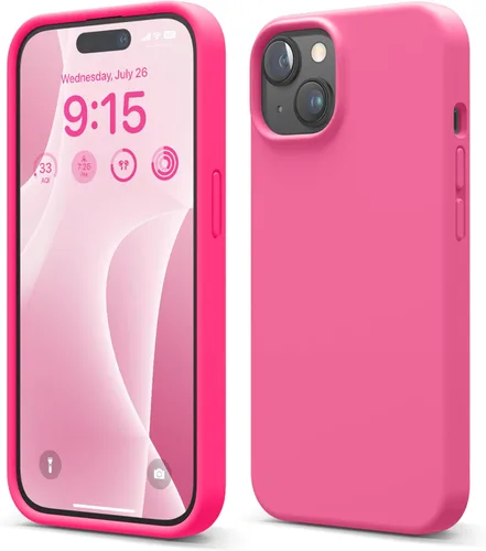 Vista 27 de elago Compatible con Funda para iPhone 15, Funda de Silicona Líquida, Cubierta Protectora de Cuerpo Completo, Resistente a Golpes, Diseño Delgado