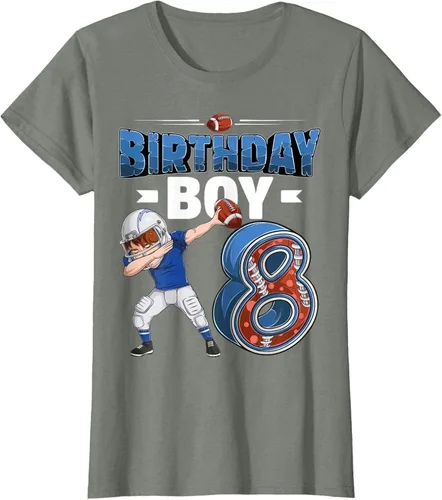 Vista 15 de Dabbing Boy - Camiseta de 8 años de fútbol americano americano, Negro, S