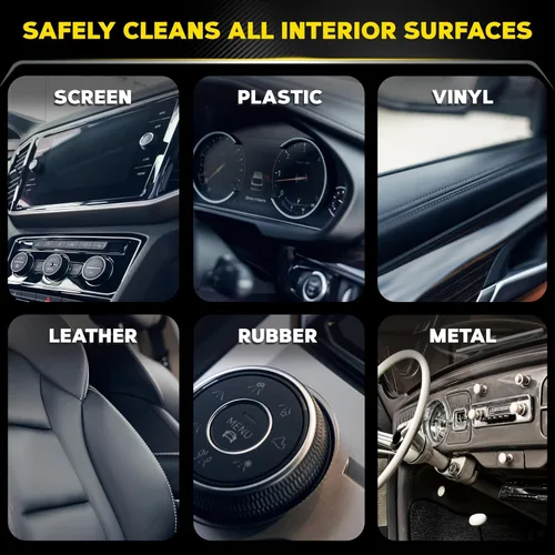 Vista 4 de Meguiar's Quik - Limpiador de detalladores de interiores, limpieza rápida en aerosol y refresca el interior del automóvil, uso en plástico, cuero