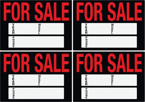 Vista 2 de Cosco Kit de signos de adherencia estática, Auto EN VENTA, 10" X 14" (098025)