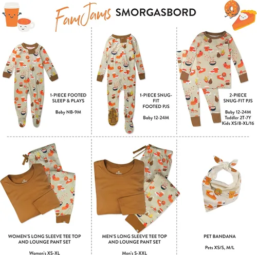 Vista 2 de HonestBaby - Pijama familiar navideña de algodón orgánico