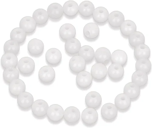 Vista 10 de AD Beads Cuentas de gema natural de 8 mm redondas sueltas con gran agujero de 2,5 mm, 40 piezas (turquesa africana)