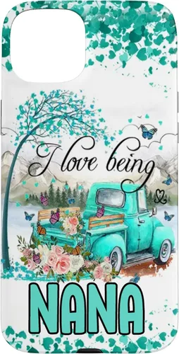 Vista 9 de I Love Being Nana Flower Butterflies Truck PC Case for iPhone 17