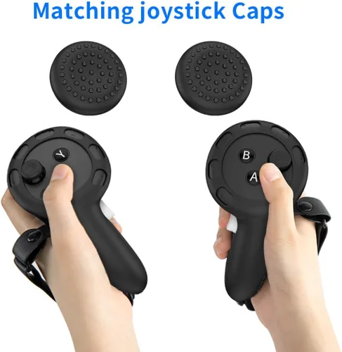 Vista 5 de RGEEK Compatible con accesorios Quest 3, cubierta facial de realidad virtual, cubierta de carcasa de realidad virtual, para Quest 3 controlador